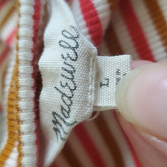 Madewell Swingy Tee Dress in Stripe Size Large - Picture 5 of 8